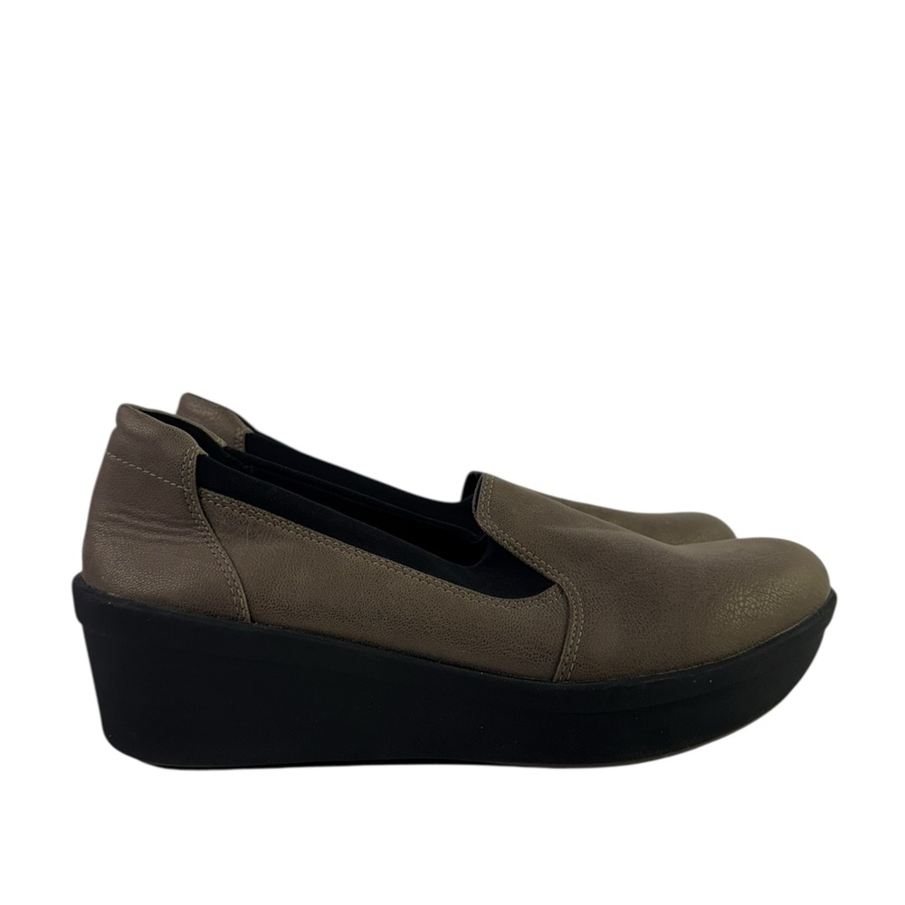 Clarks Cloudsteppers Step Rose Moon Slip-On Wedges women's size 10 M